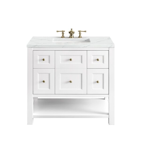 James Martin VM 330-V36 Breckenridge 36 Inch Free-Standing Single Sink Bathroom Vanity with 3 CM Top