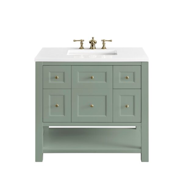 James Martin VM 330-V36 Breckenridge 36 Inch Free-Standing Single Sink Bathroom Vanity with 3 CM Top