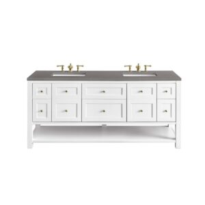 James Martin JM 330-V72 Breckenridge 72 Inch Free-Standing Double Sink Bathroom Vanity with 3 CM Top