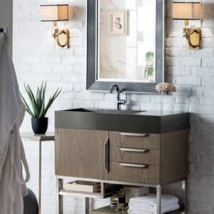 James Martin 388-V36-AGR-BN Columbia 36 Inch Single Vanity in Ash Gray