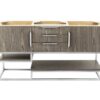 James Martin 388-V59D-AGR-BN Columbia 59 Inch Double Vanity in Ash Gray