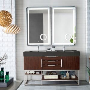 James Martin 388-V59D-CFO-BN Columbia 59 Inch Double Vanity in Coffee Oak