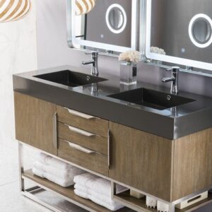 James Martin 388-V59D-LTO-BN Columbia 59 Inch Double Vanity in Latte Oak