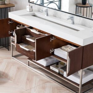 James Martin 388-V72D-CFO-BN Columbia 72 Inch Double Vanity in Coffee Oak