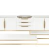 James Martin 388-V72D-GW-RG Columbia 72 Inch Double Vanity in Glossy White, Radiant Gold