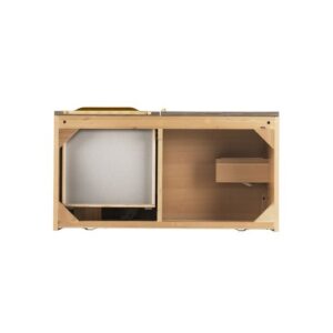 James Martin 389-V36-AGR-G Mercer Island 36 Inch Single Vanity in Ash Gray, Radiant Gold