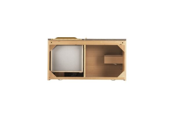 James Martin 389-V36-AGR-G Mercer Island 36 Inch Single Vanity in Ash Gray, Radiant Gold