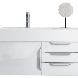 James Martin 389-V36-GW-A Mercer Island 36 Inch Single Vanity in Glossy White