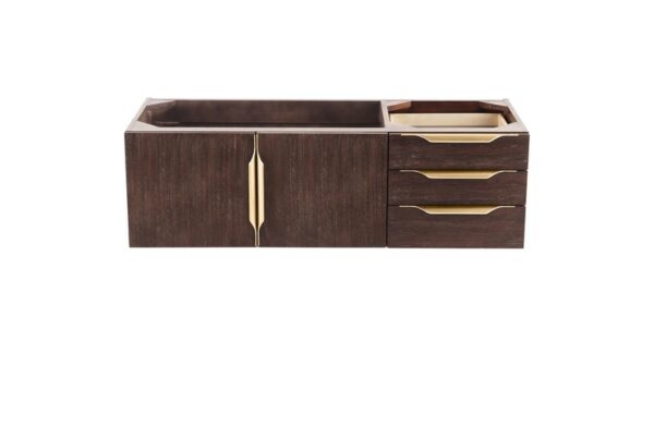 James Martin 389-V48-CFO-G Mercer Island 48 Inch Single Vanity in Coffee Oak, Radiant Gold