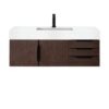 James Martin 389-V48-CFO-MB-GW Mercer Island 48 Inch Single Vanity Cabinet with Glossy White Composite Top - Coffee Oak