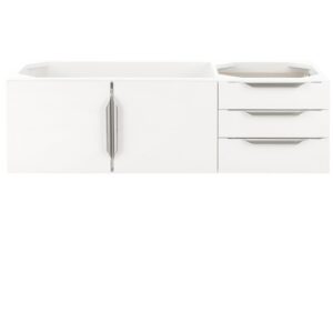 James Martin 389-V48-GW-A Mercer Island 48 Inch Single Vanity in Glossy White