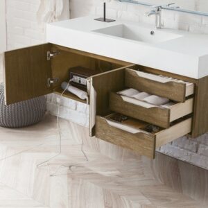 James Martin 389-V48-LTO-A Mercer Island 48 Inch Single Vanity in Latte Oak