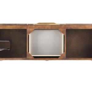 James Martin 389-V59D-CFO-G Mercer Island 59 Inch Double Vanity in Coffee Oak, Radiant Gold