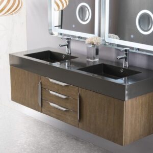 James Martin 389-V59D-LTO-A Mercer Island 59 Inch Double Vanity in Latte Oak