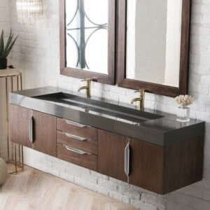 James Martin 389-V72D-CFO-A Mercer Island 72 Inch Double Vanity in Coffee Oak