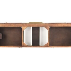 James Martin 389-V72D-CFO-G Mercer Island 72 Inch Double Vanity in Coffee Oak, Radiant Gold