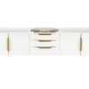 James Martin 389-V72D-GW-G Mercer Island 72 Inch Double Vanity in Glossy White, Radiant Gold