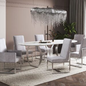 Manhattan Comfort Element Grey Dining Chairs (Set of 6)