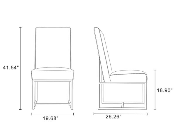 Manhattan Comfort Element Champagne Dining Chairs (Set of 6)