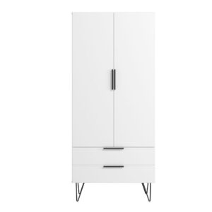 Manhattan Comfort Beekman 67.32 Tall Cabinet with 6 Shelves in White