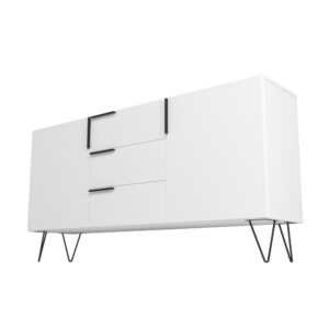 Manhattan Comfort Beekman 62.99 Sideboard with 4 Shelves in White