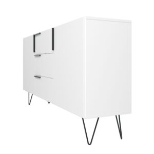 Manhattan Comfort Beekman 62.99 Sideboard with 4 Shelves in White