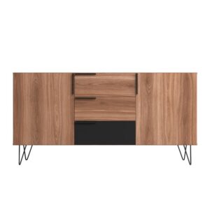 Manhattan Comfort Beekman 62.99 Sideboard with 4 Shelves in Brown and Black