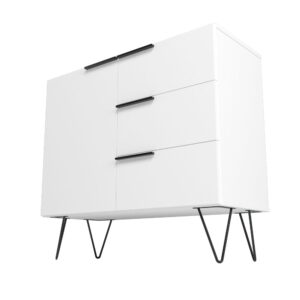 Manhattan Comfort Beekman 35.43 Dresser with 2 Shelves in White