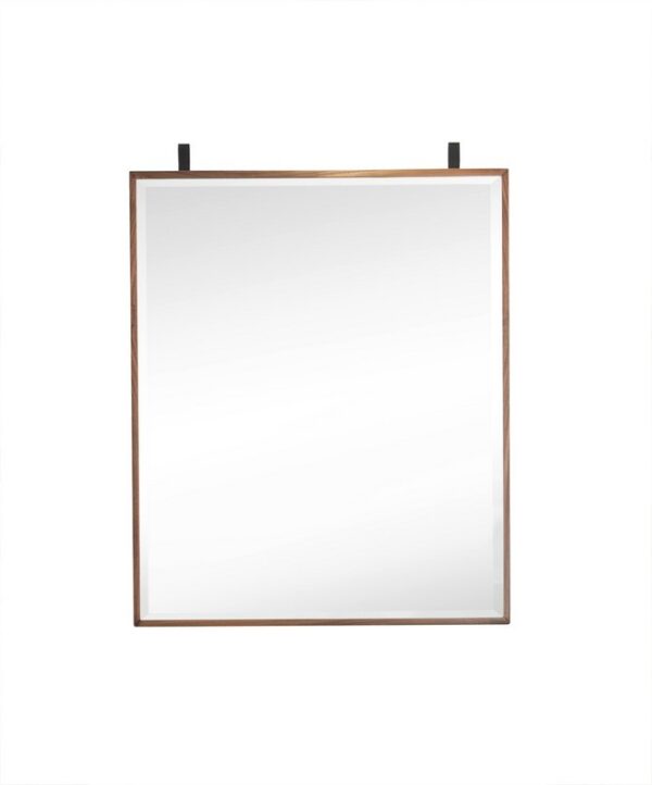 James Martin 410-M25-WLT Lakeside 25 Inch Mirror (Medicine Cabinet Style) in Mid Century Walnut with Matte Black