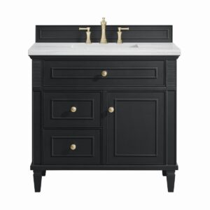 James Martin JM 424-V36 Lorelai 36 Inch Free-Standing Single Sink Bathroom Vanity with 3 CM Top