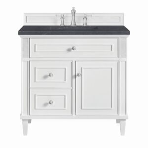 James Martin JM 424-V36 Lorelai 36 Inch Free-Standing Single Sink Bathroom Vanity with 3 CM Top