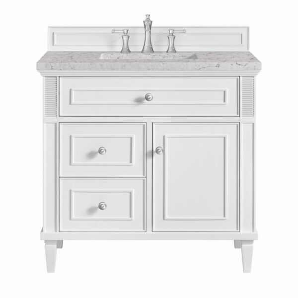 James Martin JM 424-V36 Lorelai 36 Inch Free-Standing Single Sink Bathroom Vanity with 3 CM Top