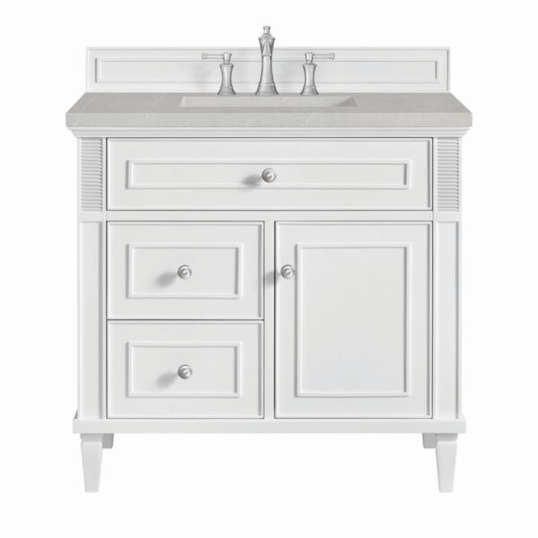 James Martin JM 424-V36 Lorelai 36 Inch Free-Standing Single Sink Bathroom Vanity with 3 CM Top