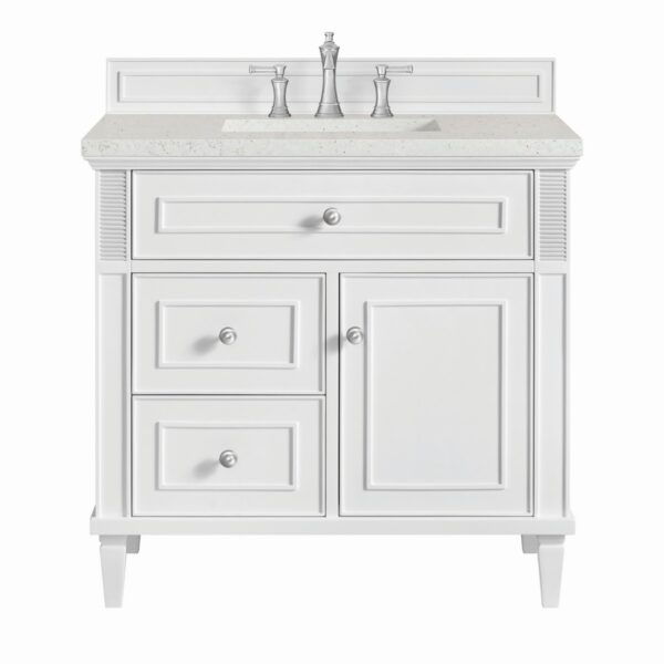 James Martin JM 424-V36 Lorelai 36 Inch Free-Standing Single Sink Bathroom Vanity with 3 CM Top