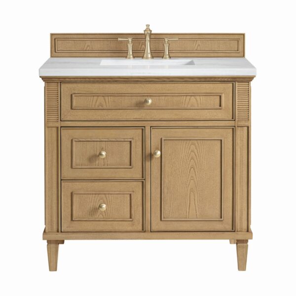 James Martin JM 424-V36 Lorelai 36 Inch Free-Standing Single Sink Bathroom Vanity with 3 CM Top