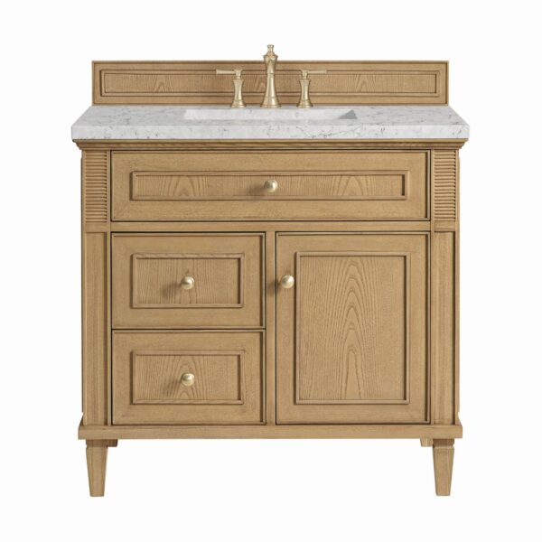 James Martin JM 424-V36 Lorelai 36 Inch Free-Standing Single Sink Bathroom Vanity with 3 CM Top