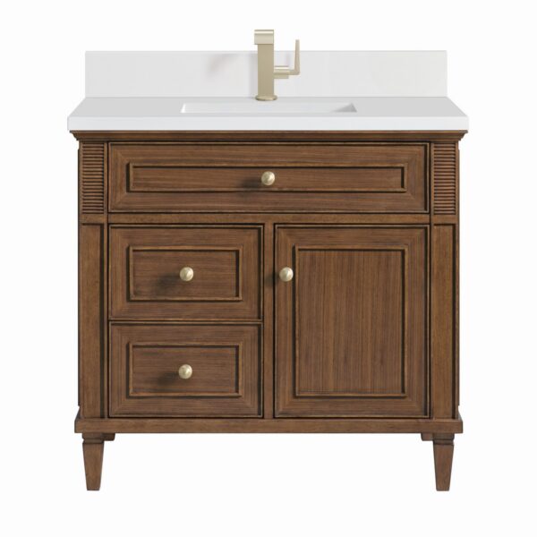 James Martin JM 424-V36 Lorelai 36 Inch Free-Standing Single Sink Bathroom Vanity with 3 CM Top