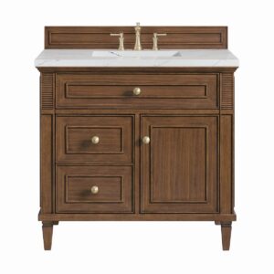 James Martin JM 424-V36 Lorelai 36 Inch Free-Standing Single Sink Bathroom Vanity with 3 CM Top