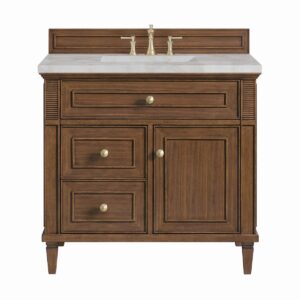 James Martin JM 424-V36 Lorelai 36 Inch Free-Standing Single Sink Bathroom Vanity with 3 CM Top