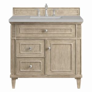 James Martin JM 424-V36 Lorelai 36 Inch Free-Standing Single Sink Bathroom Vanity with 3 CM Top