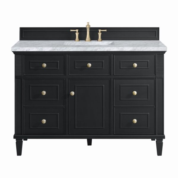 James Martin JM 424-V48 Lorelai 48 Inch Free-Standing Single Sink Bathroom Vanity with 3 CM Top