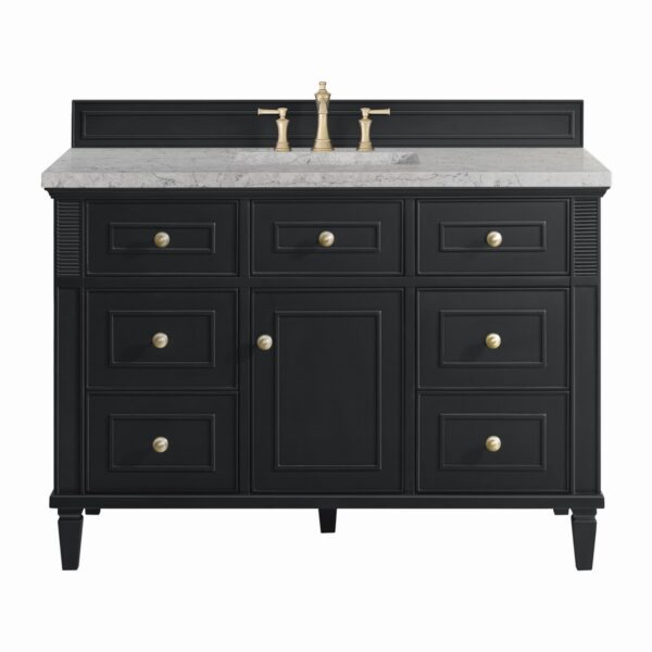 James Martin JM 424-V48 Lorelai 48 Inch Free-Standing Single Sink Bathroom Vanity with 3 CM Top