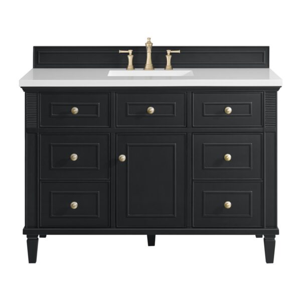 James Martin JM 424-V48 Lorelai 48 Inch Free-Standing Single Sink Bathroom Vanity with 3 CM Top