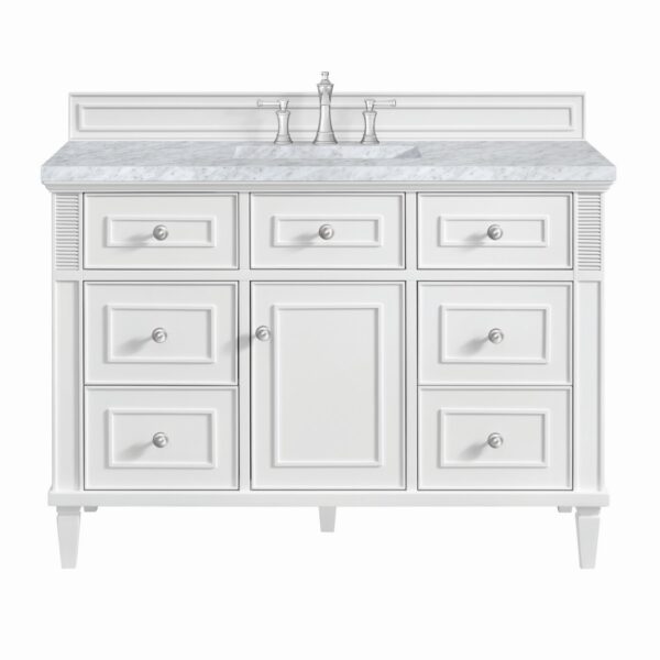 James Martin JM 424-V48 Lorelai 48 Inch Free-Standing Single Sink Bathroom Vanity with 3 CM Top