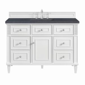 James Martin JM 424-V48 Lorelai 48 Inch Free-Standing Single Sink Bathroom Vanity with 3 CM Top