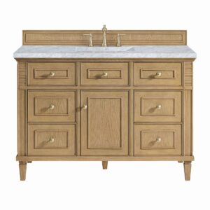 James Martin JM 424-V48 Lorelai 48 Inch Free-Standing Single Sink Bathroom Vanity with 3 CM Top