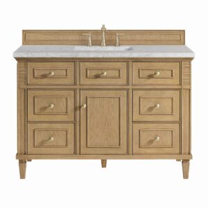 James Martin JM 424-V48 Lorelai 48 Inch Free-Standing Single Sink Bathroom Vanity with 3 CM Top