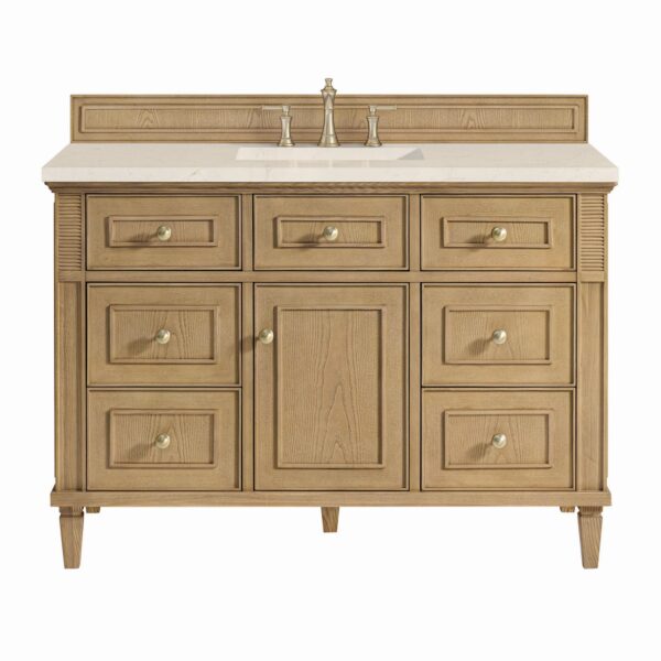 James Martin JM 424-V48 Lorelai 48 Inch Free-Standing Single Sink Bathroom Vanity with 3 CM Top