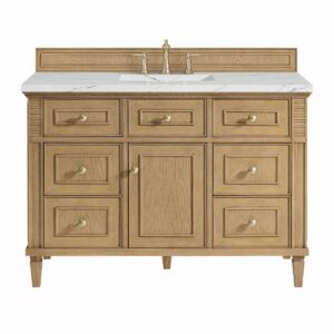 James Martin JM 424-V48 Lorelai 48 Inch Free-Standing Single Sink Bathroom Vanity with 3 CM Top