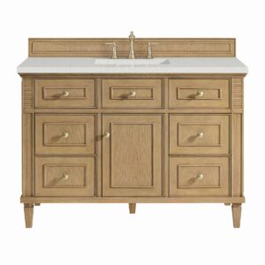 James Martin JM 424-V48 Lorelai 48 Inch Free-Standing Single Sink Bathroom Vanity with 3 CM Top